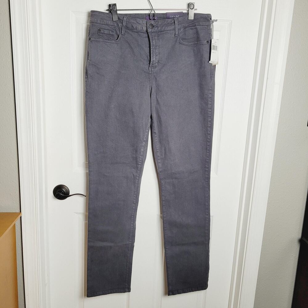 NYDJ Pants Womens 16 Gray Slim Eclipse Lift Tuck Stretch Original Slimming Fit